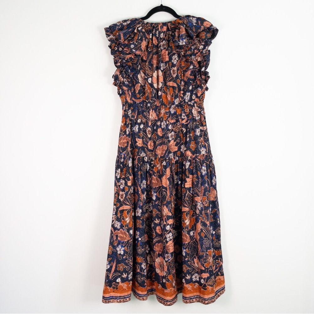 Ulla Johnson Arina Midnight Floral Midi Dress - Picture 14 of 15
